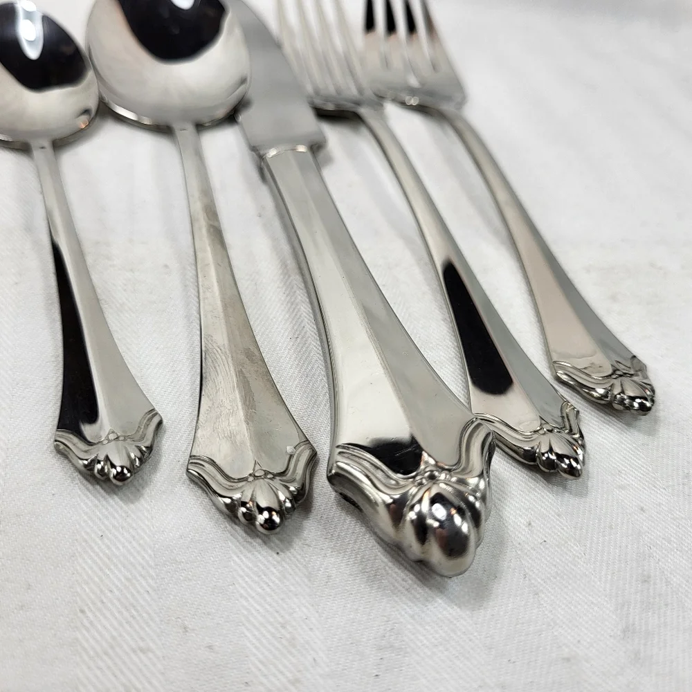 Oneida KENWOOD Stainless FLATWARE 5pc Place Setting Knife 2 Forks 2 Spoons NOS